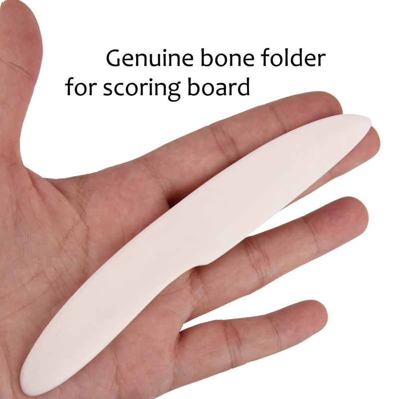 VENCINK Genuine Bone Folder Paper Creaser Crafting Scoring Creasing Scrapbooking Origami Tool for Paper Craft Cards Making Folding Score Board (5.5 x 0.79 inch) - Image 2